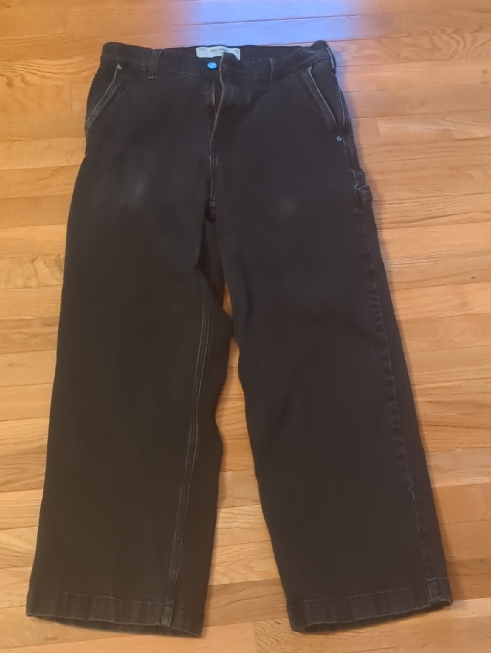 Hollister Men's Dark Black Relaxed Jeans